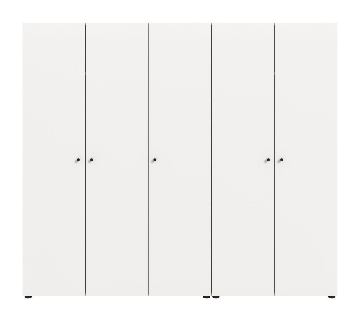 KLEIDERSCHRANKKOMBINATION Arbor (B/H/T: ca. 200/176/51 cm) in Weiß/weiß - Weiß, Holzwerkstoff (200/176/51cm)