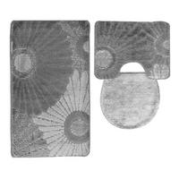 BADEMATTE Set 3 tlg GRAU - Grau, Textil (60/100cm) - ROLFNERS