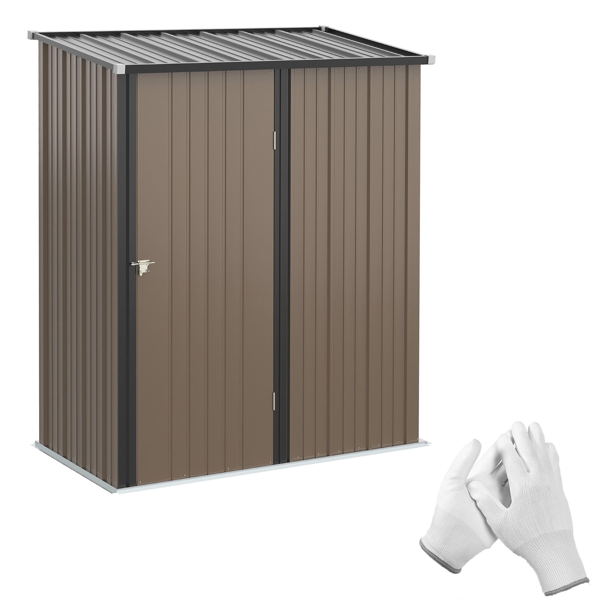 Fortuna Lai Gerätehaus Braun 161.5x196x94.5 cm