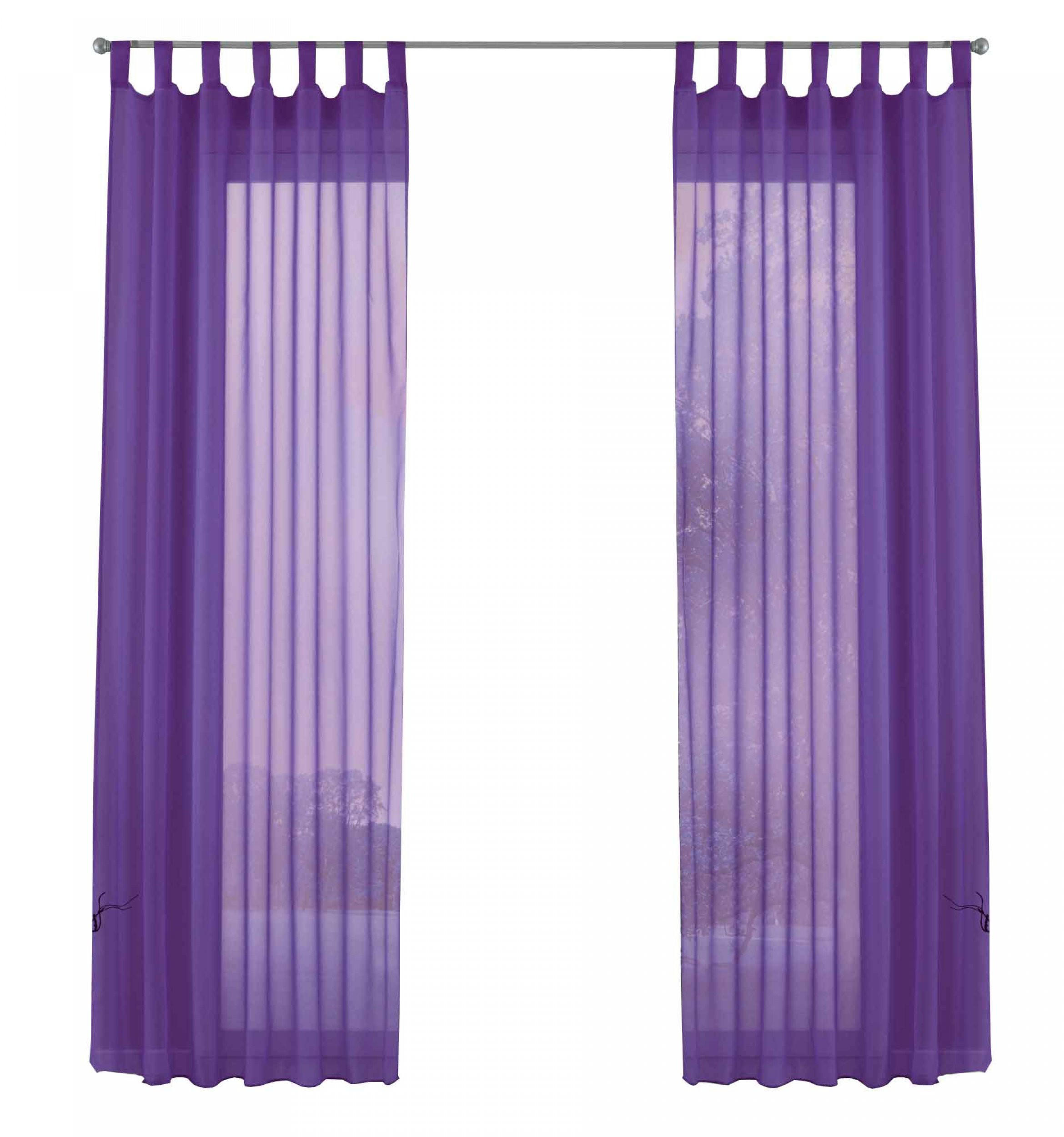 Gardinenbox.eu Schlaufengardinen Lila 140x175 cm