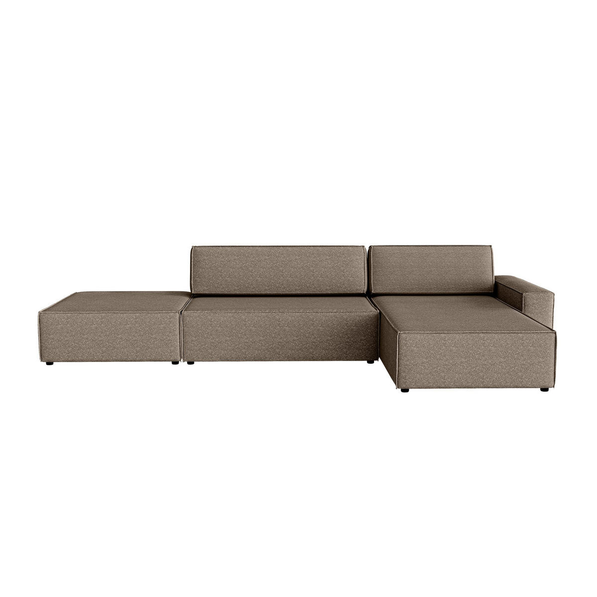 ECKSOFA Lummo La mit Schlaffunktion, Braun - Braun, Textil (363/185cm) - Fedve