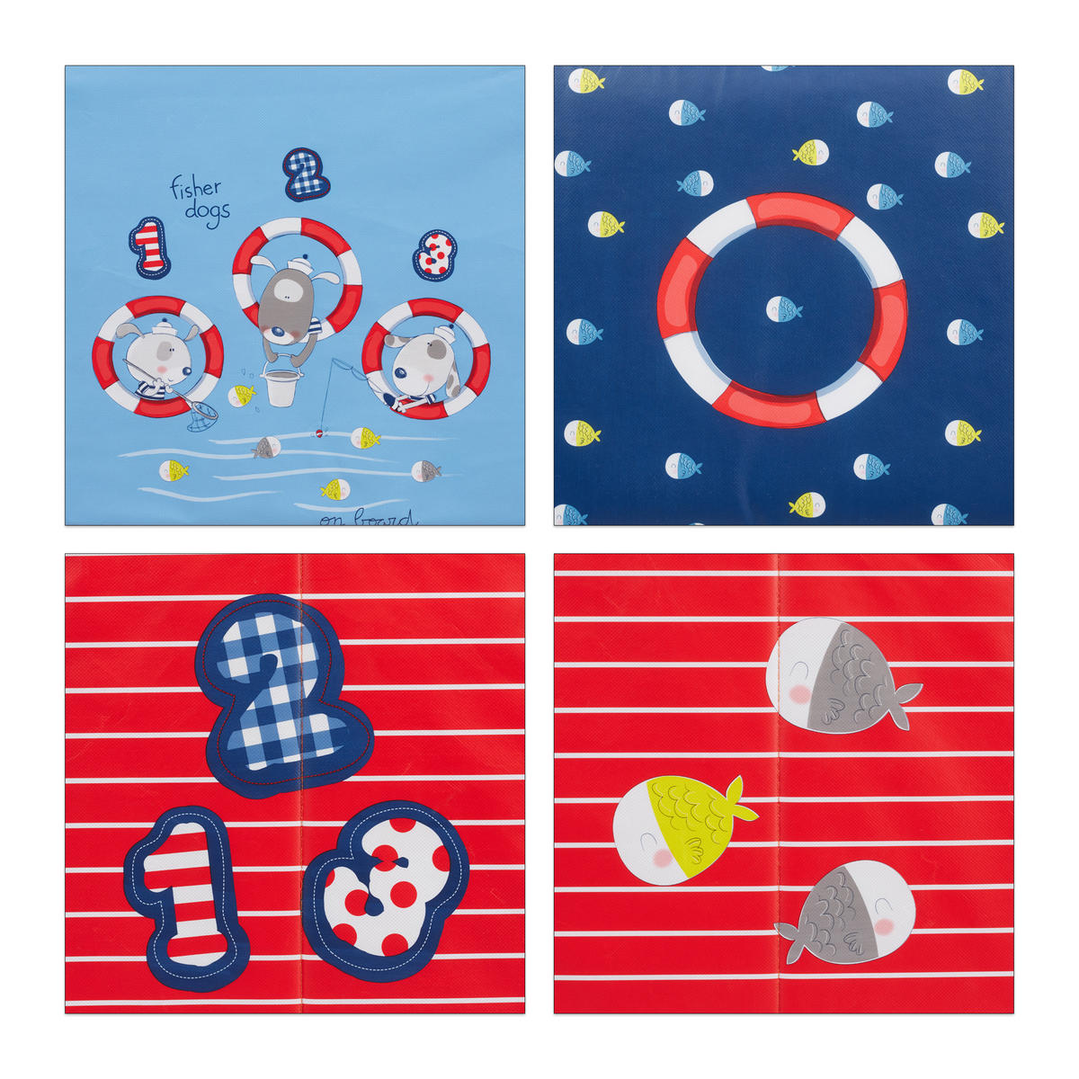 SITZBOX - Multicolor, Holzwerkstoff/Textil (60.5/36/30.5cm) - Relaxdays