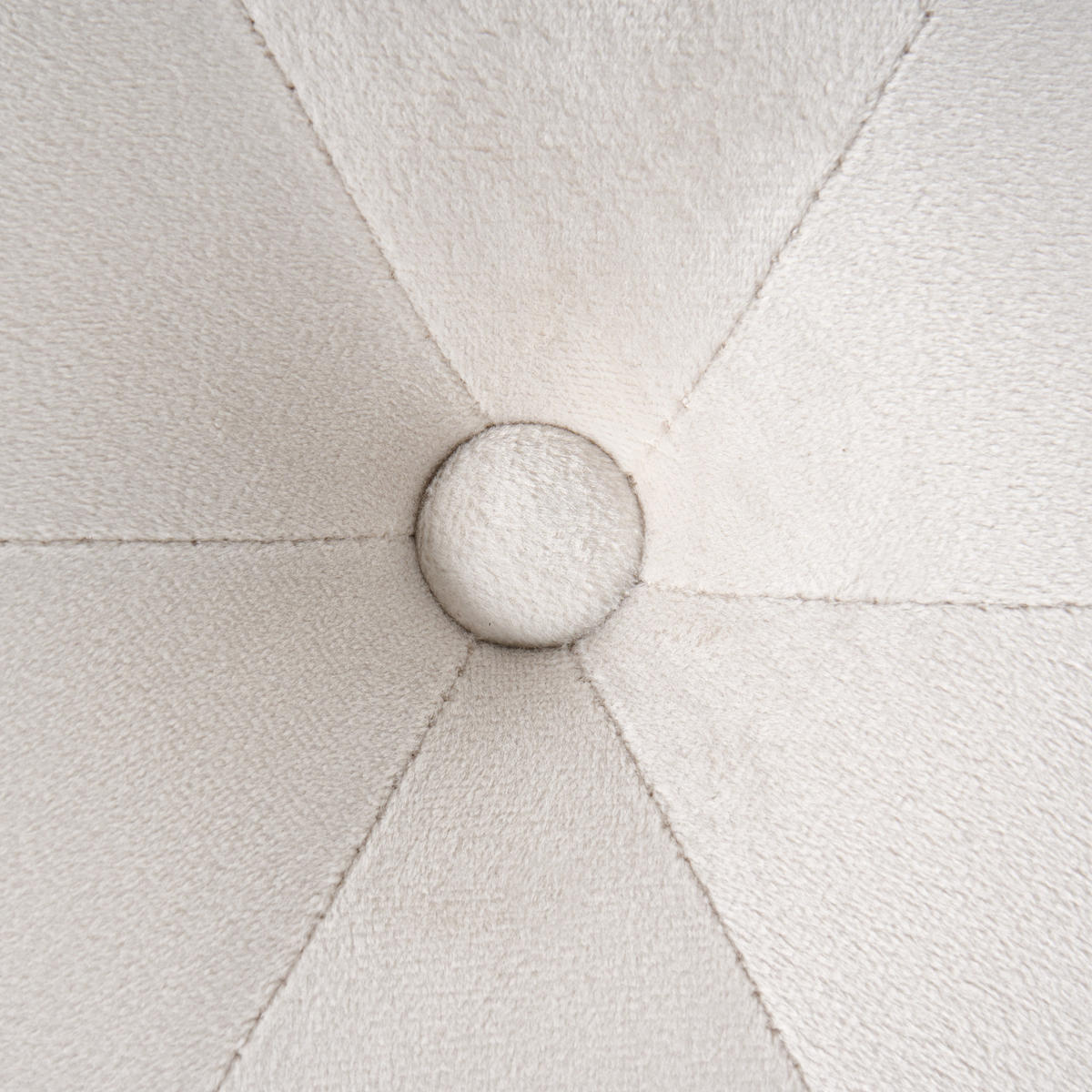 POUF Samtstoff Cremeweiß Corolla - Weiß, Textil (40/40/40cm) - Beliani