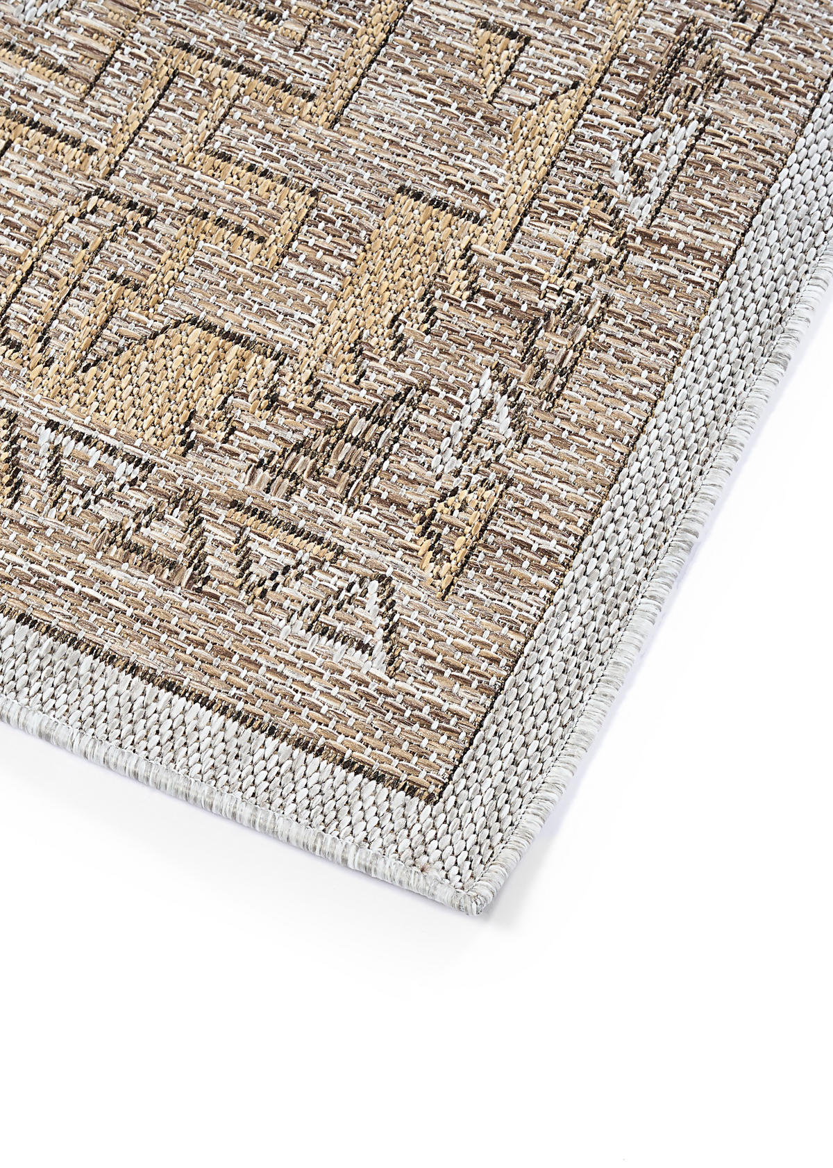 TAPISO YUCANA Braun Outdoor Teppich Flachgewebe 80/150 cm - Braun, Kunststoff (80/150cm) - Tapiso
