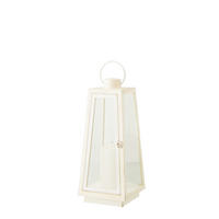 LATERNE + CANDLE LED Weiß - Weiß, Glas (17/40.5/17cm) - J-Line