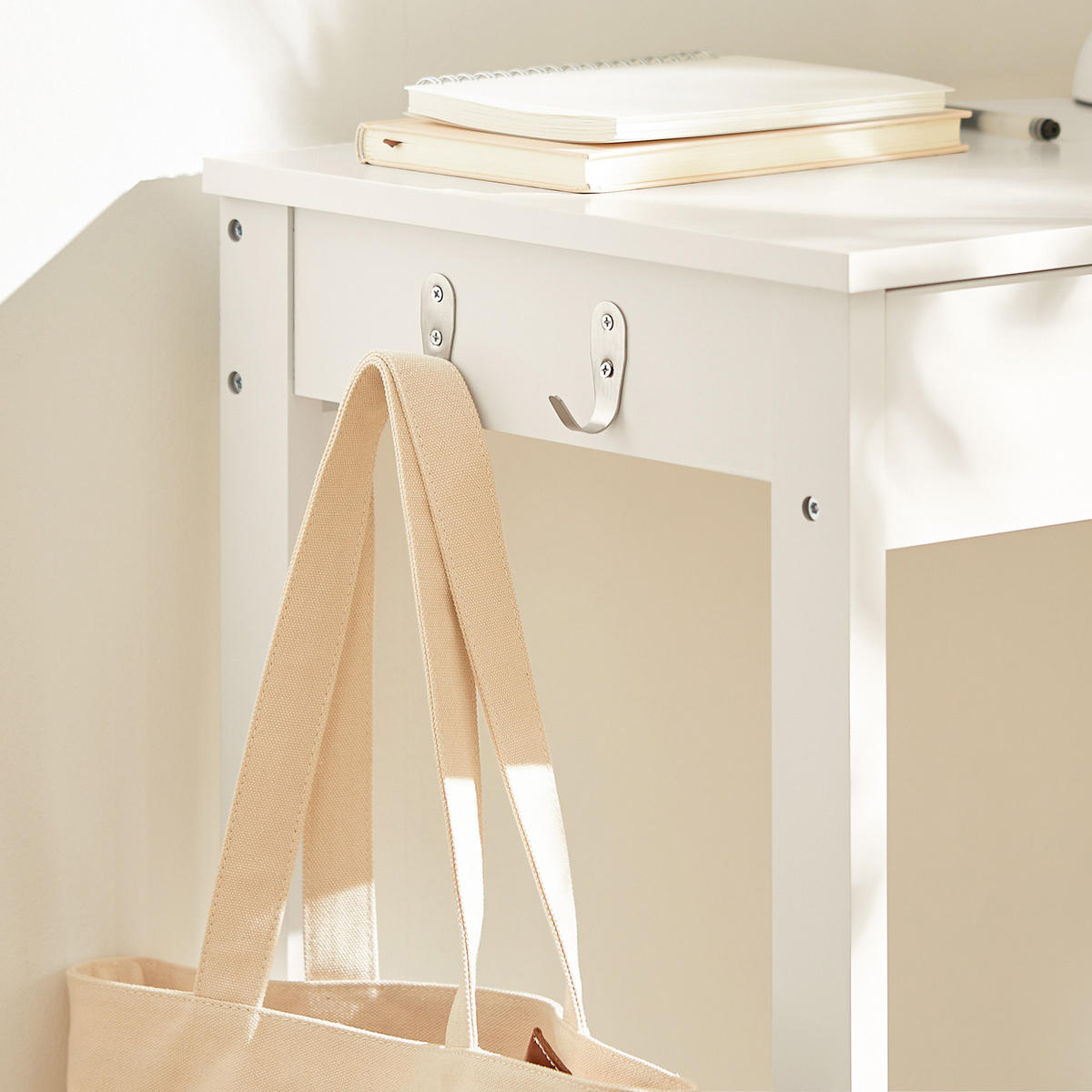SCHREIBTISCH Weiß - Weiß, Holzwerkstoff (40/60/77cm) - SoBuy