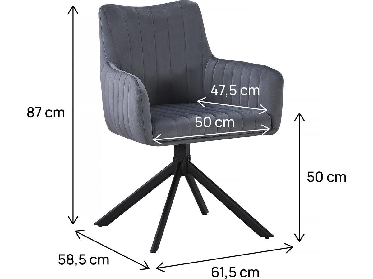 STUHL & BARHOCKER pharell Grau - Grau, Textil (61/87/58cm) - Habitat Garten