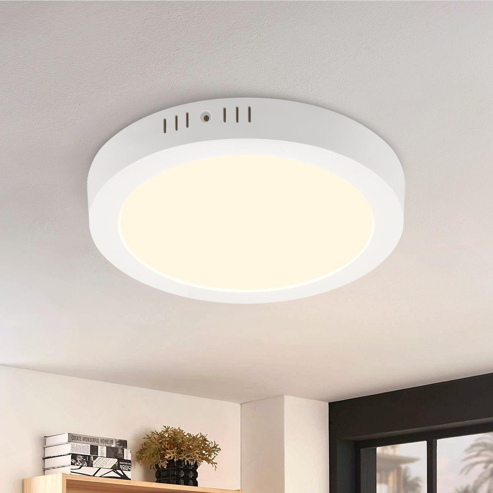 LED-DECKENLEUCHTE Regenkreis 23/23/3.2 cm - Weiß, Kunststoff (23/23/3.2cm) - Nettlife