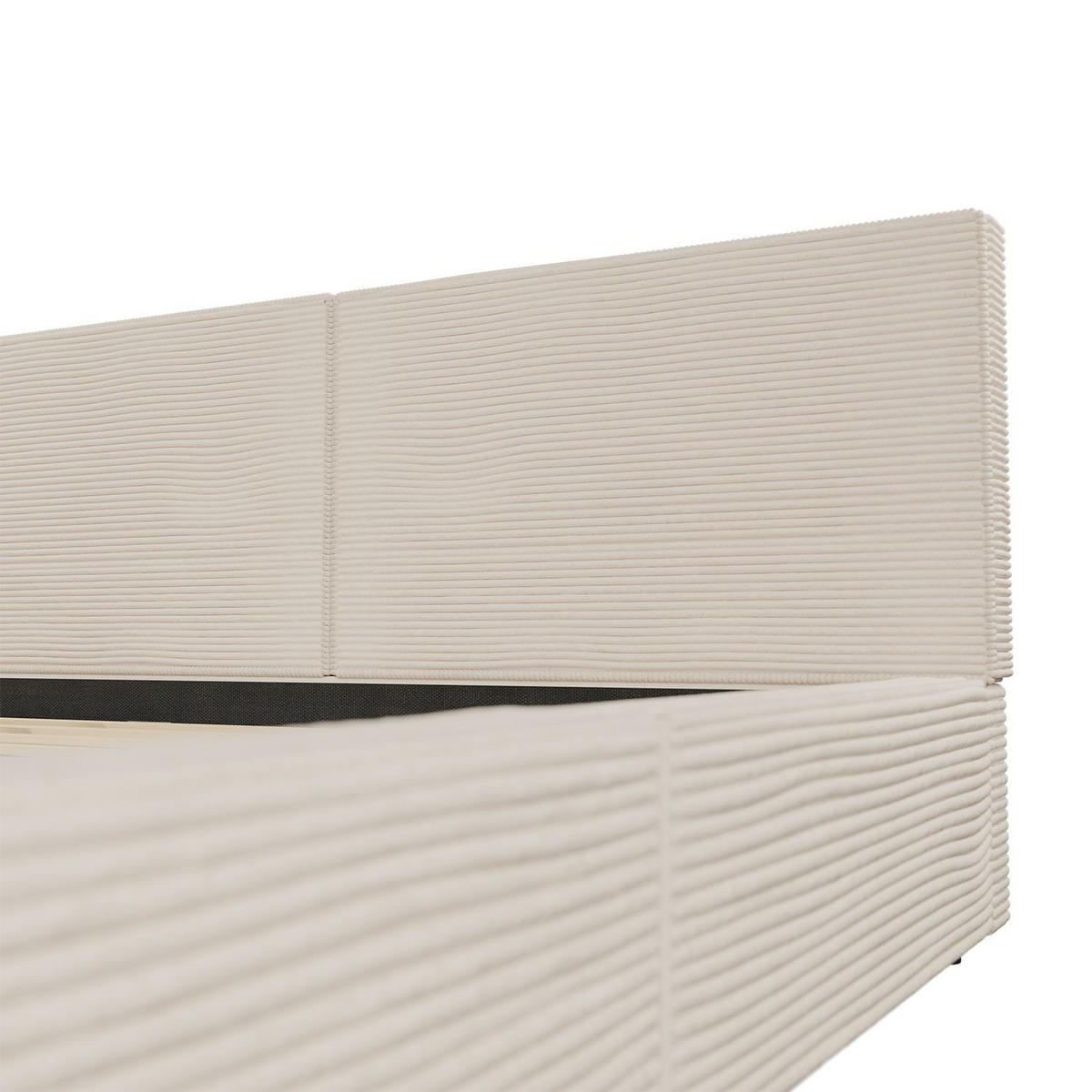 POLSTERBETT Salerno Cord beige 180x200 cm - Beige, Textil (180/200cm) - Juskys