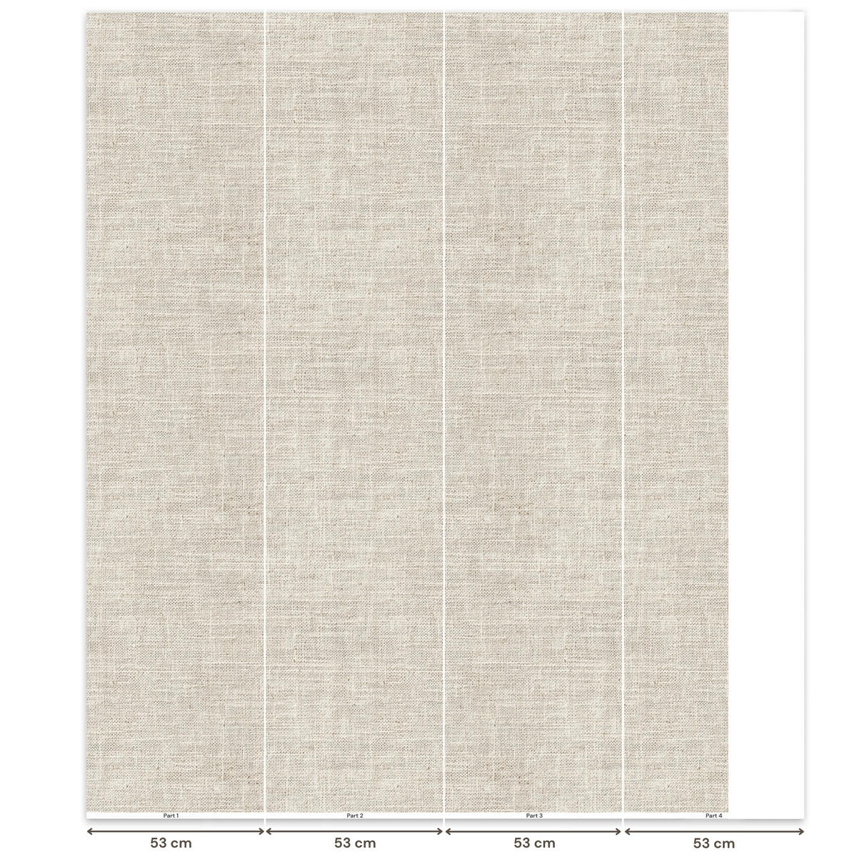 TAPETE - Leinen - Textur - Beige - 200x240 cm - Creme, Papier (200/240cm) - OnlyWow