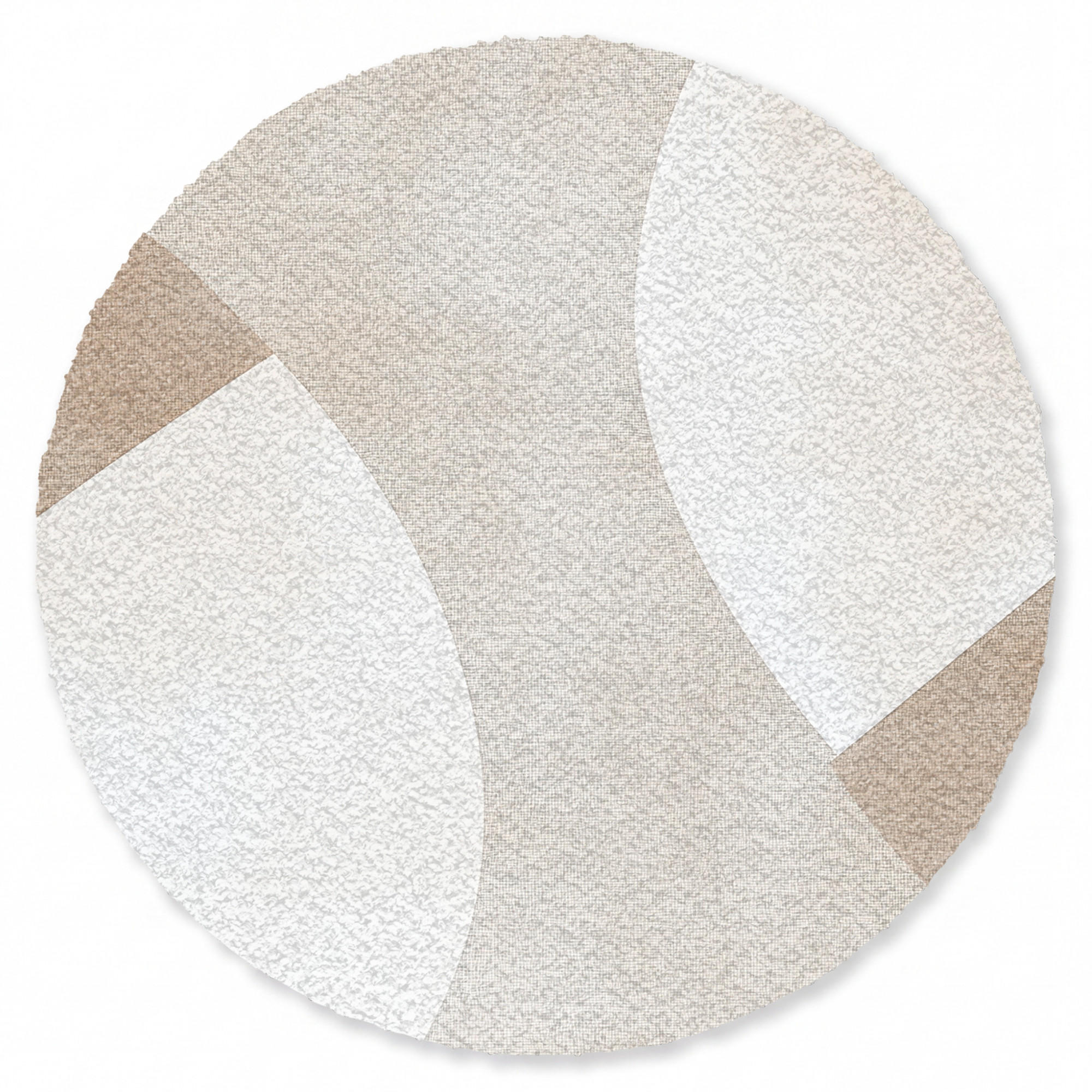 FUSSMATTE Braun - Japandi - Abstrakt Schmutzfangmatte 120x120 cm - Beige, Kunststoff (120/120cm) - MuchoWow