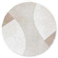ROHOŽKA Hnědá - Japonci - Abstrakt 90x90 cm - béžová, textil/umělá hmota (90/0.4cm) - MuchoWow