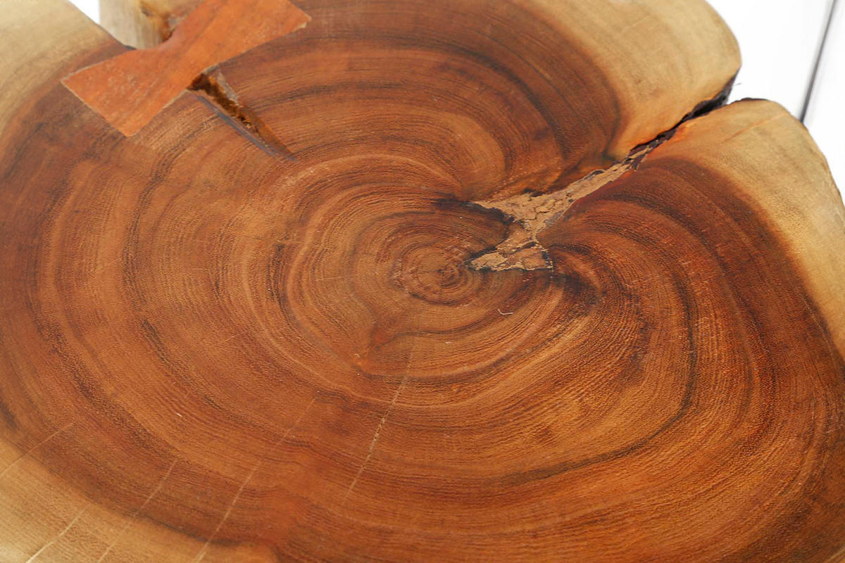 BEISTELLTISCH VIVOSSA 2ER SET Braun Akazie - Schwarz/Braun, Holz/Metall (32/32/45cm) - KAWOLA