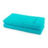 SAUNA SET PEARL 2-TLG - Blau, Textil (80/200cm) - Möve for Frottana