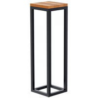 BEISTELLTISCH eckig 20/20/70 cm Holz Eiche - Eichefarben/Schwarz, Holz/Metall (20/20/70cm) - CLP