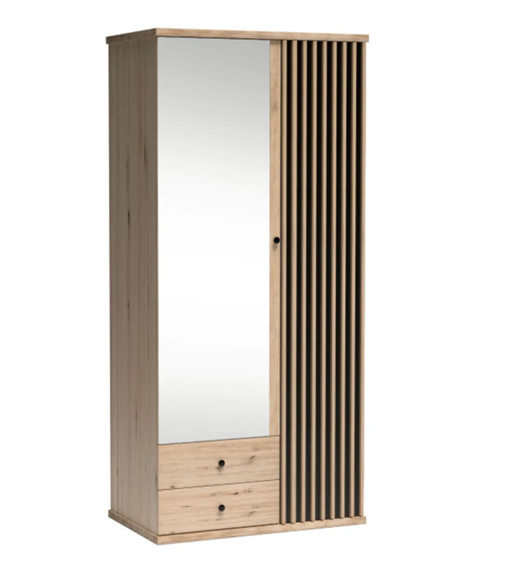 Meblini Kleiderschrank Eiche Artisan 100x213x60 cm