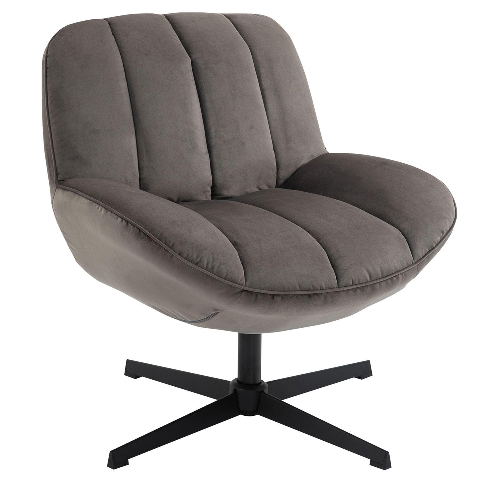 SESSEL TINOS - Dunkelgrau, Textil (72/78/75cm) - CARO-Möbel