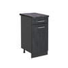 KÜCHENUNTERSCHRANK R-Line Schwarz Beton 40 cm AP Anthrazit - Anthrazit/Schwarz, Holzwerkstoff (40/81.6/60cm) - Vicco