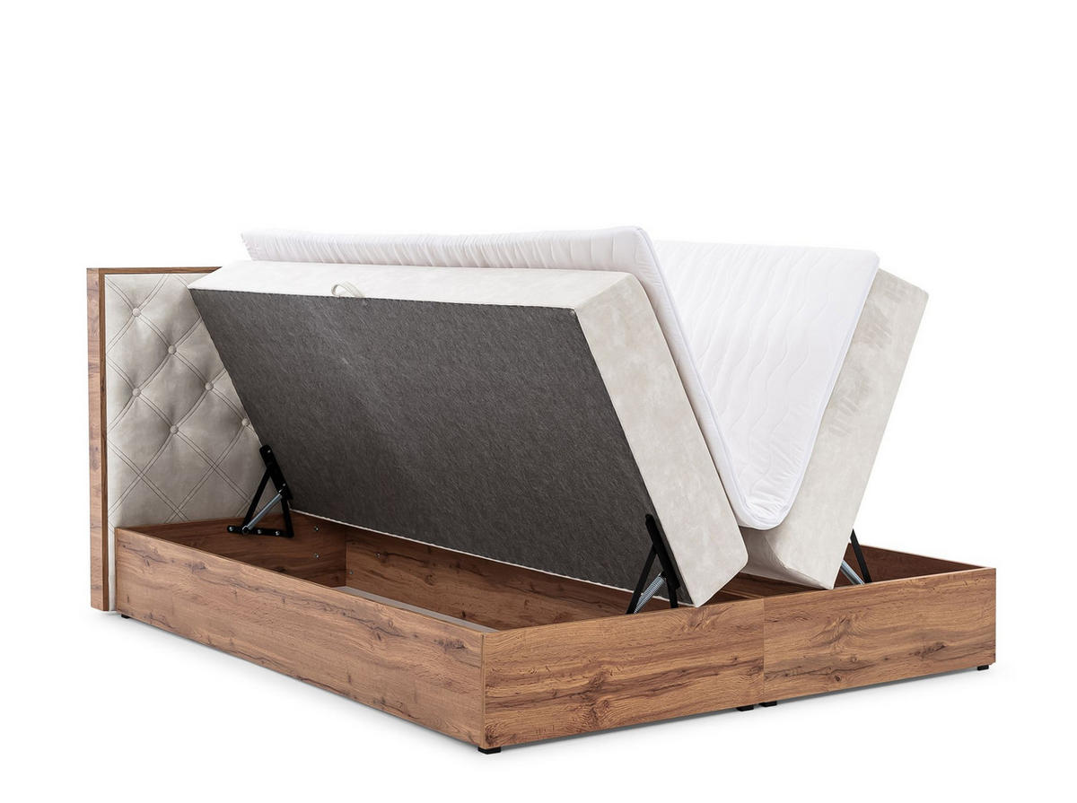 BOXBETT Maximo In Torre - Rot, Holzwerkstoff/Textil (140/200cm) - Fun Möbel