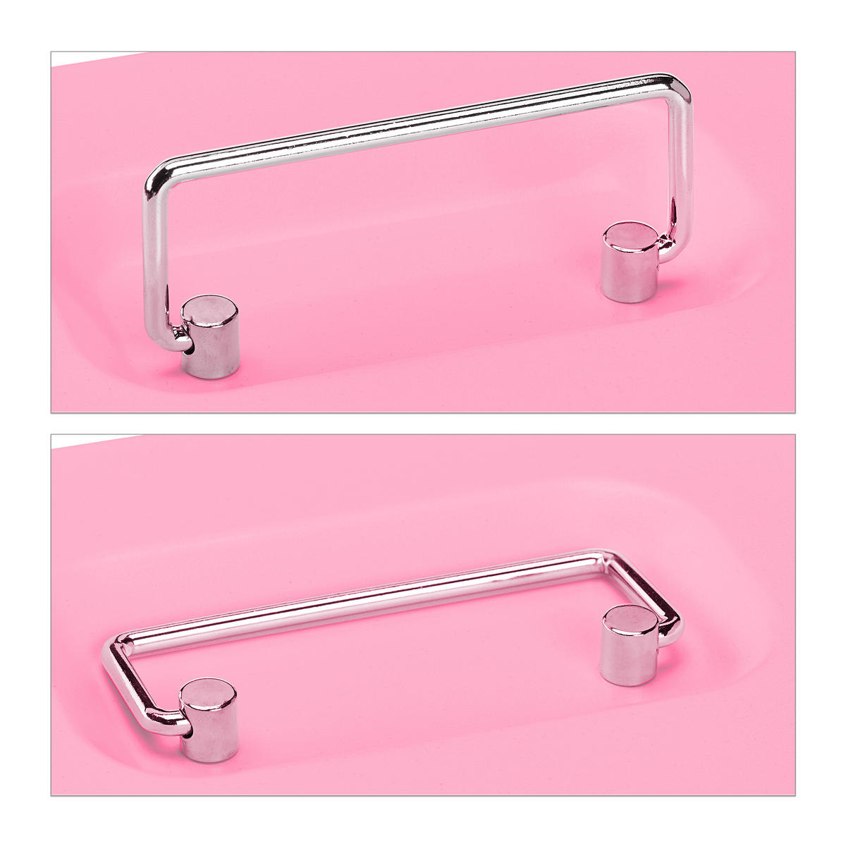 POKLADŇA - ružová, kov/plast (20/8.5/17cm) - Relaxdays