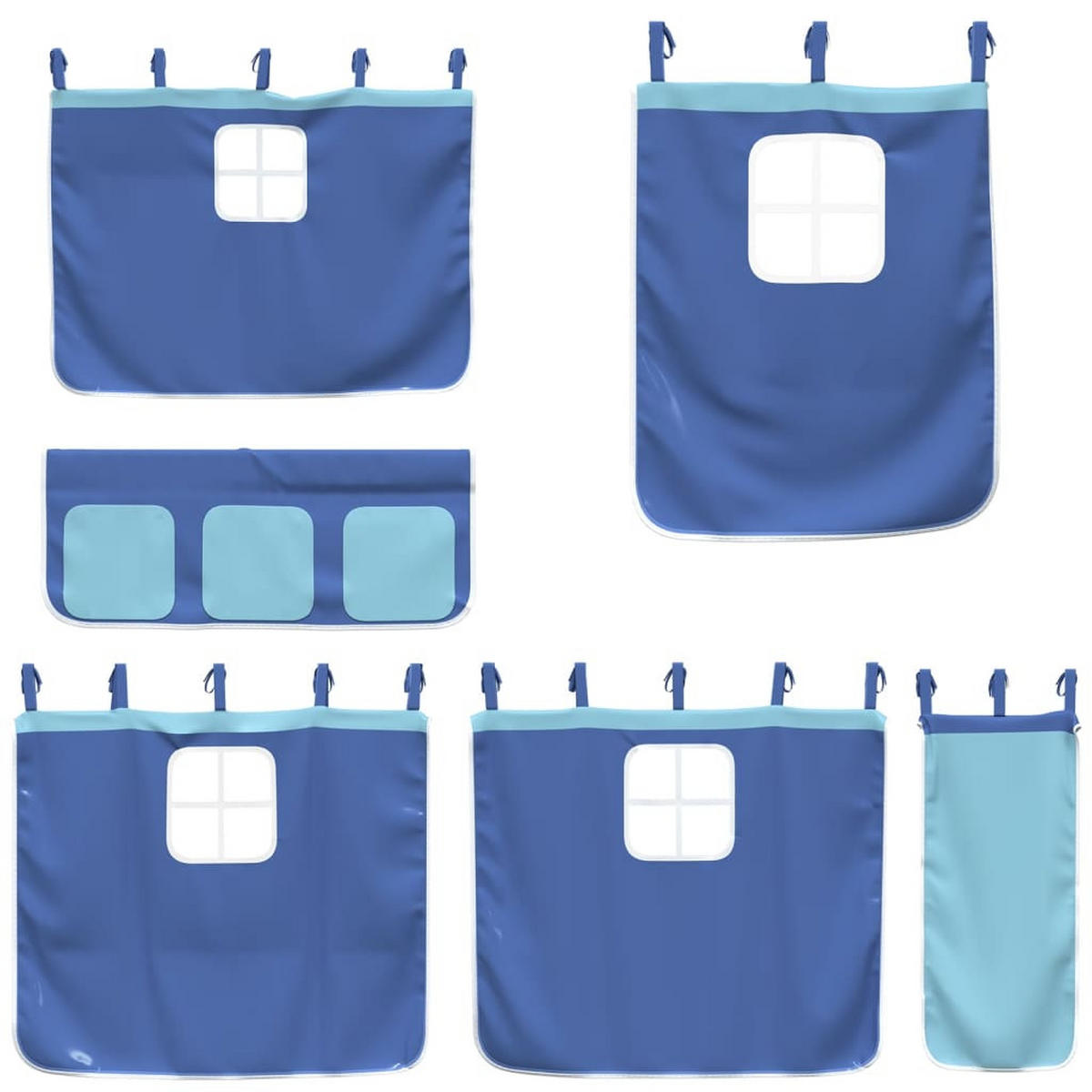 VORHÄNGE Für Hochbett Blau Polyester - Blau, Textil - vidaXL