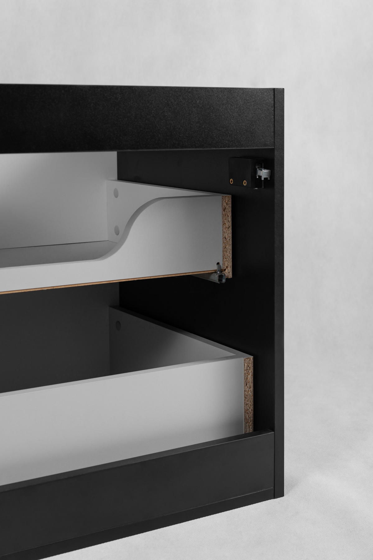 WASCHBECKUNTERSCHRANK Craft Eiche/Schwarz Matt 60/46/60 cm - Eichefarben/Schwarz, Holzwerkstoff (60/60.7/46cm) - Rodan