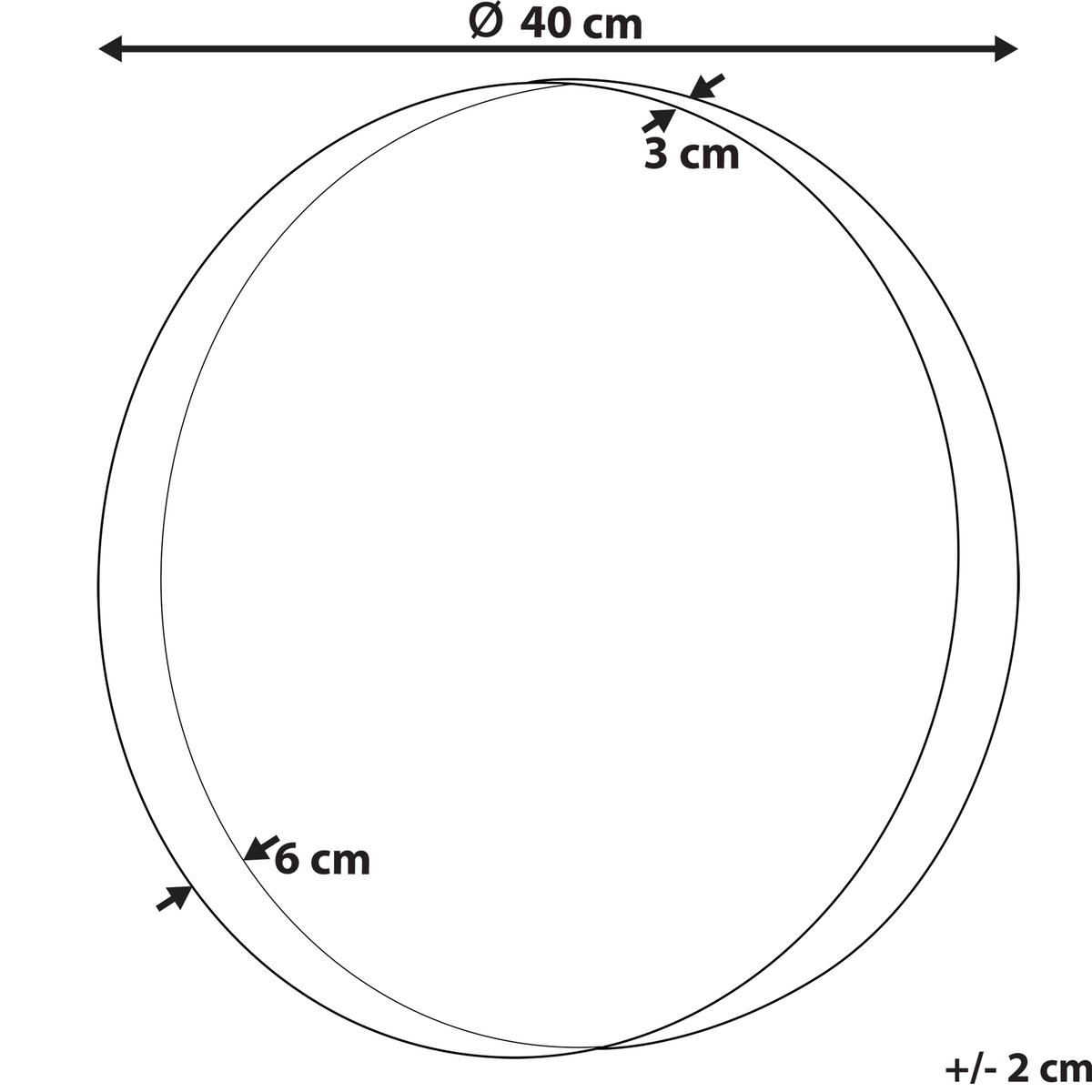 WANDSPIEGEL kupfer 40 cm Piney - Kupferfarben, Metall (40/40/6cm) - Beliani