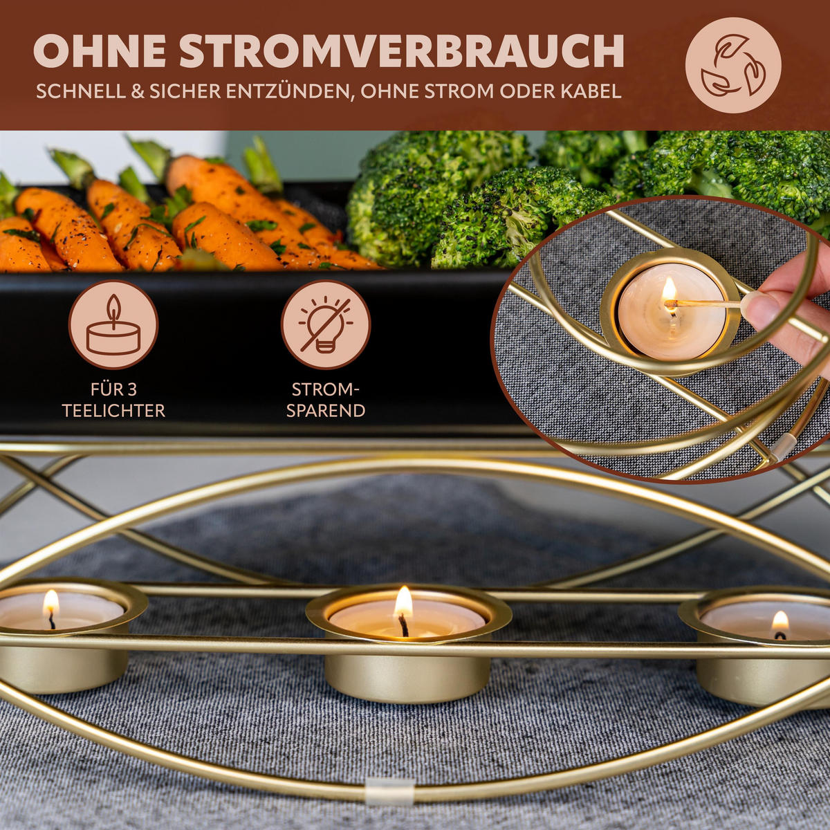 SPEISEWÄRMER, Gold - Goldfarben, Metall (30/8cm) - bremermann