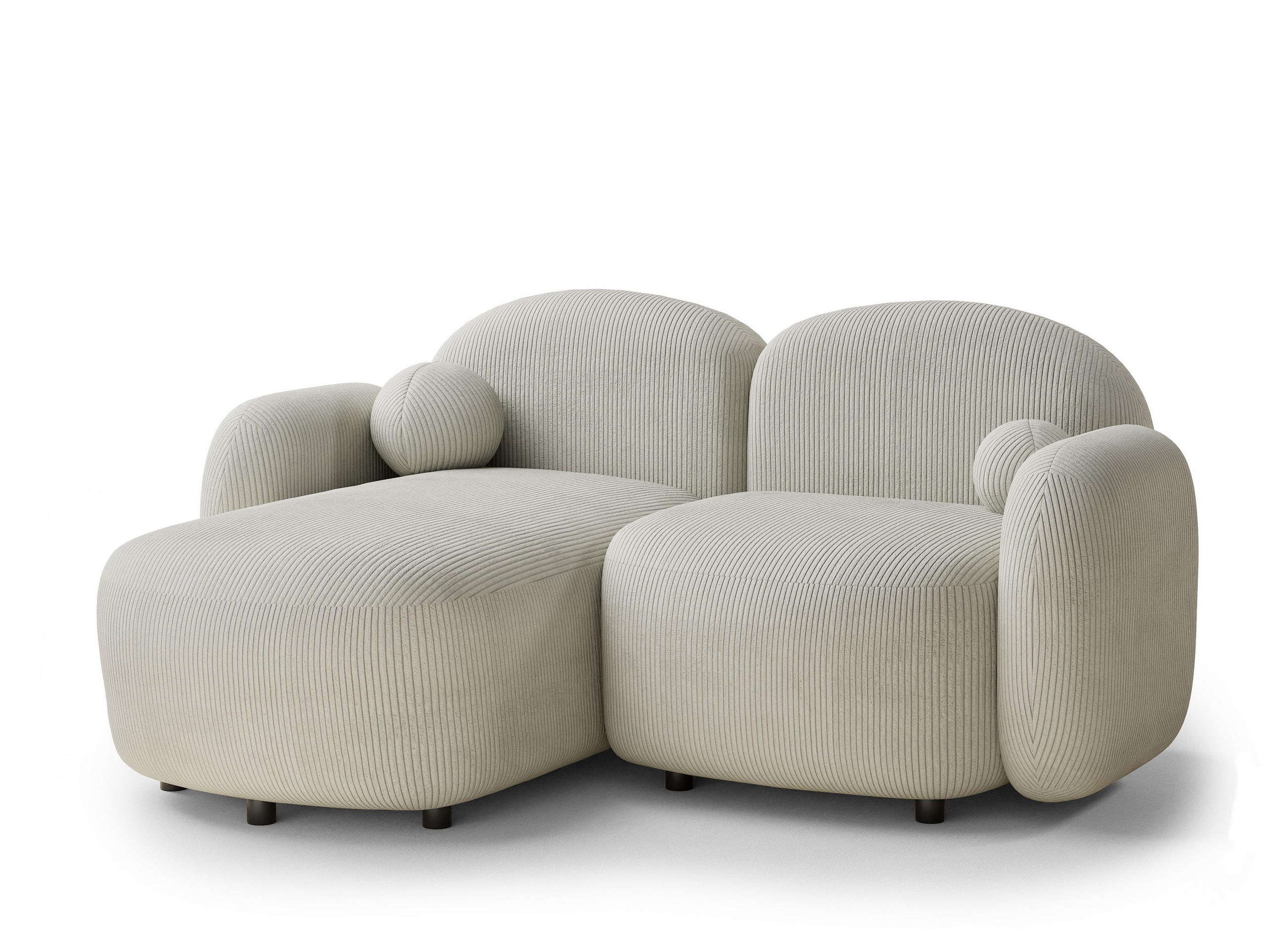 Maison de Reve Ecksofa Hellgrau 190x146 cm