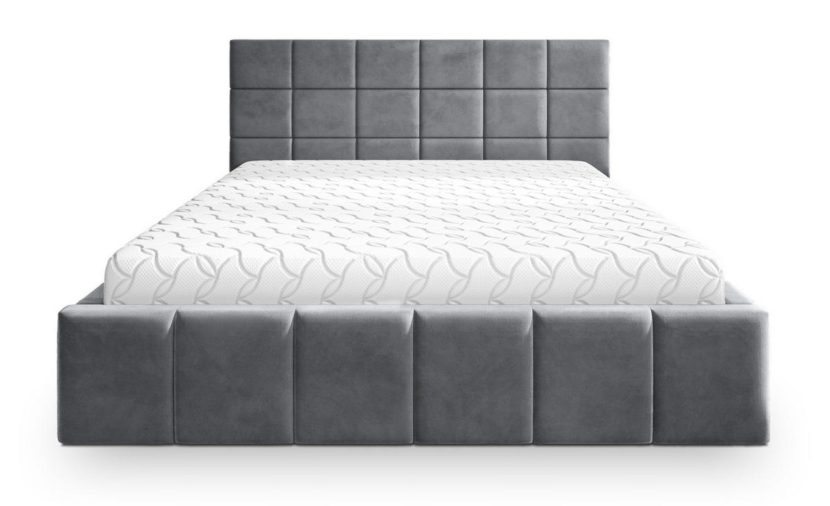 ČALOUNĚNÁ Postel VERTO 160x200 cm Šedá - šedá, kompozitní dřevo/textil (160/200cm) - MASSENO