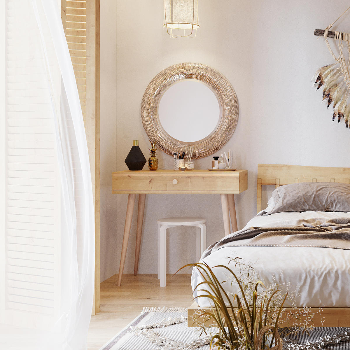 KONSOLE NATURA, 90 cm, Eiche Craft Gold, mit 1 Schublade - Naturfarben, Holz (90/80/31cm) - Excellent Home