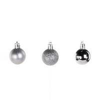 WEIHNACHTSKUGELN 24-teilig Ø 3 cm - Silberfarben, Kunststoff (6/12/9cm) - Home Styling Collection