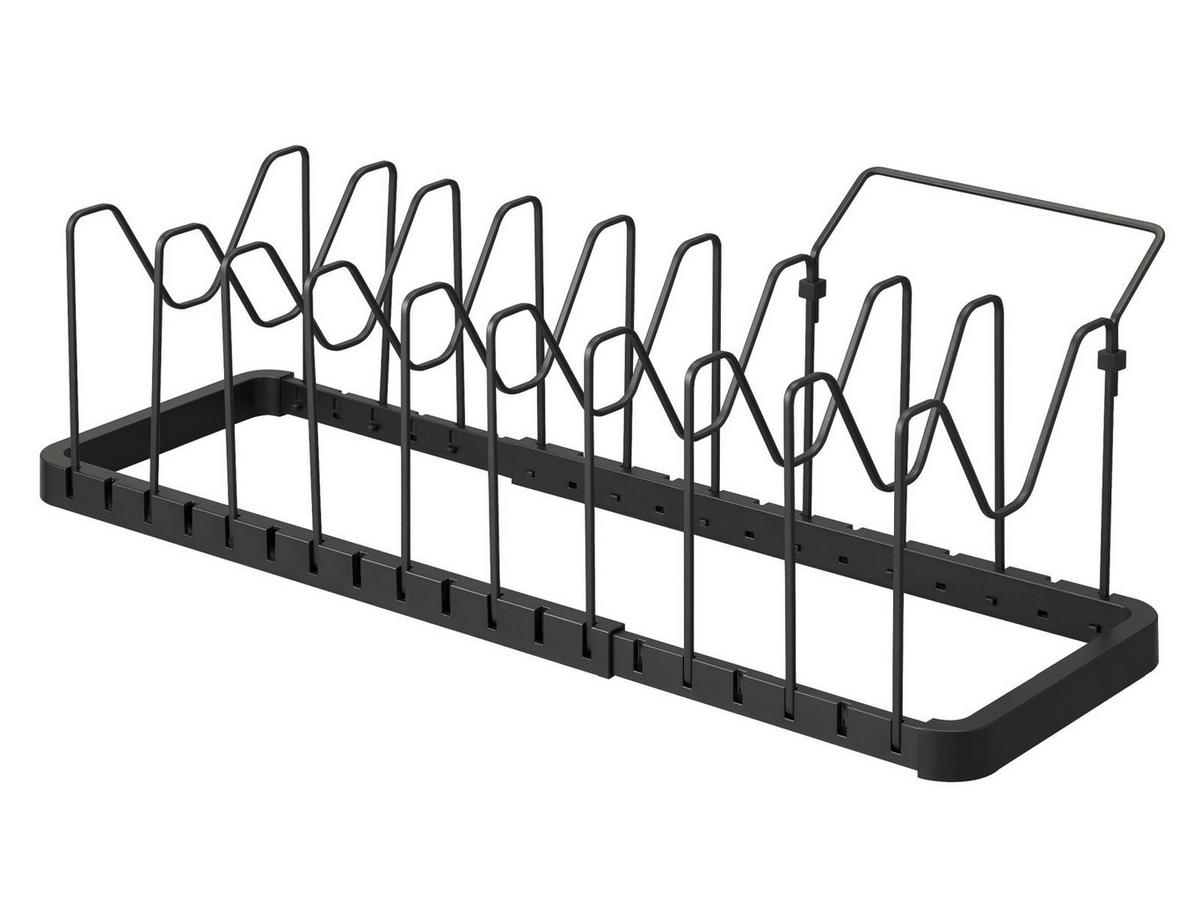 KOCHTOPF- UND DECKELORGANIZER Tower schwarz 20/45/17 cm - Schwarz, Metall (20/17/45cm) - Yamazaki