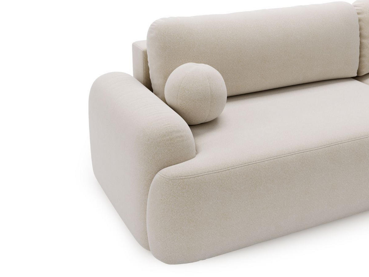 ECKSOFA Aurio Beige Rechts - Beige, Holz/Textil (261/177cm) - Graingold