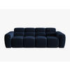 SOFA Lisa aus Samt königsblau 4 Sitzplätze - Dunkelblau, Textil (256/77/101cm) - Micadoni