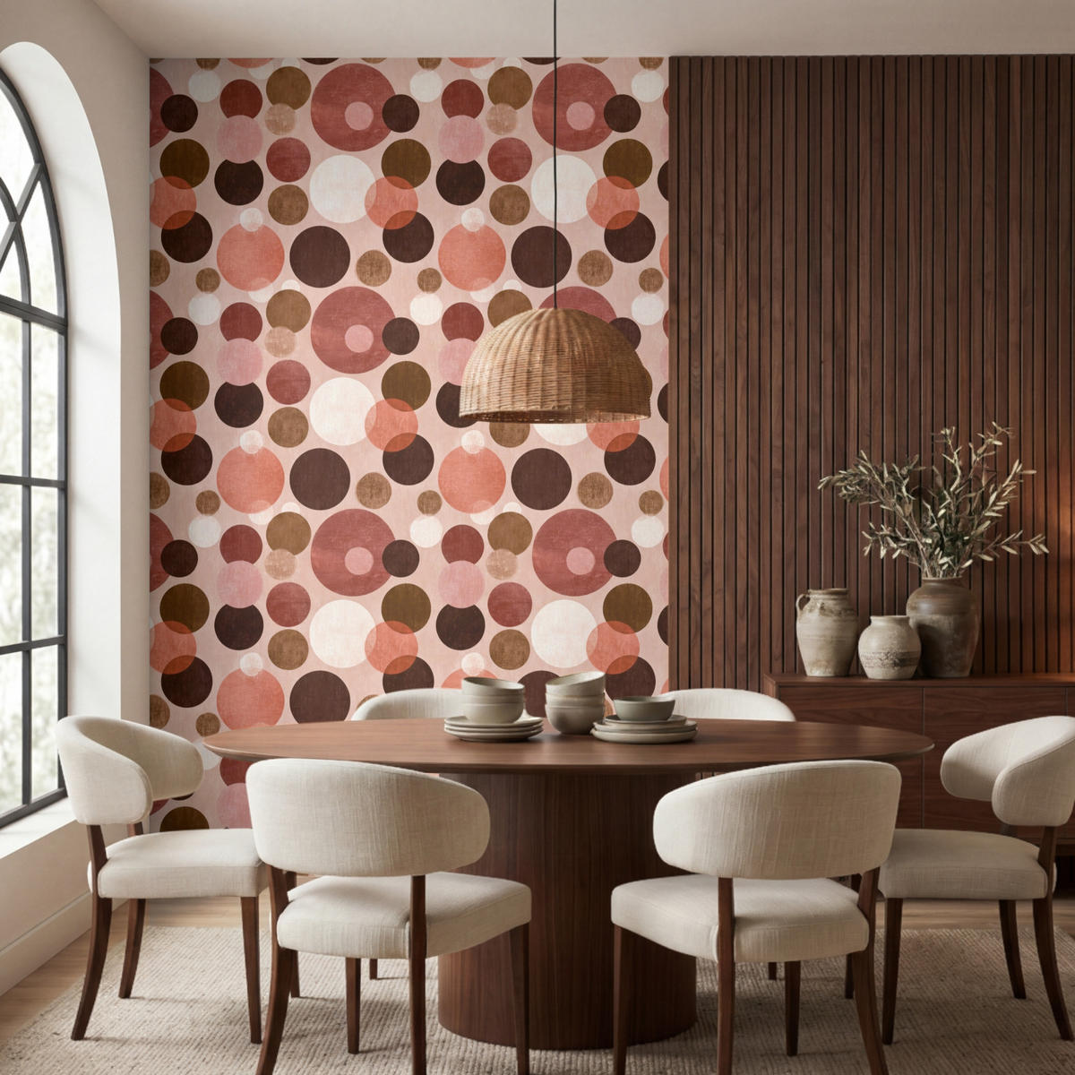 TAPETE - Kreise - Modern - Farbenfroh - 200x300 cm - Multicolor, Papier (200/300cm) - OnlyWow