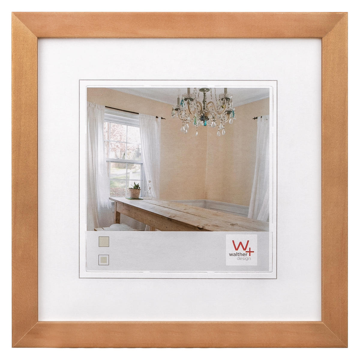 BILDERRAHMEN Peppers Holzrahmen 15x15 cm, Eiche - Eichefarben, Holzwerkstoff (17/17/1.5cm) - walther design