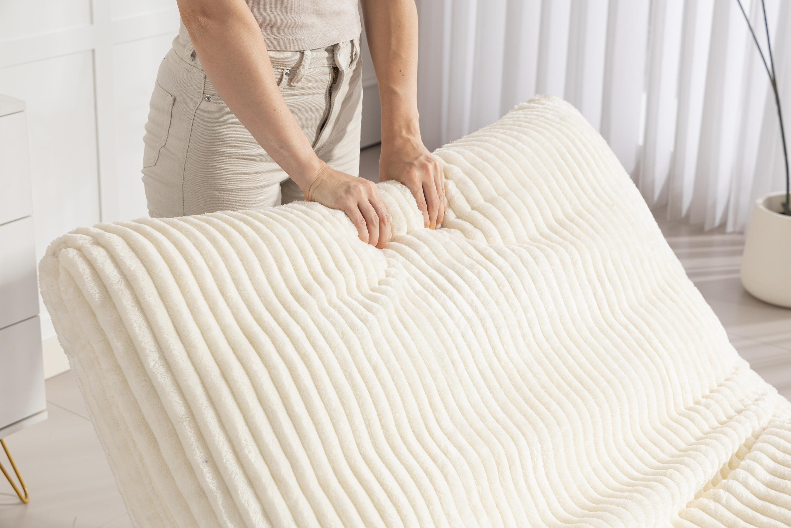 ComfortXL Sessel Weiß 120x76x100 cm