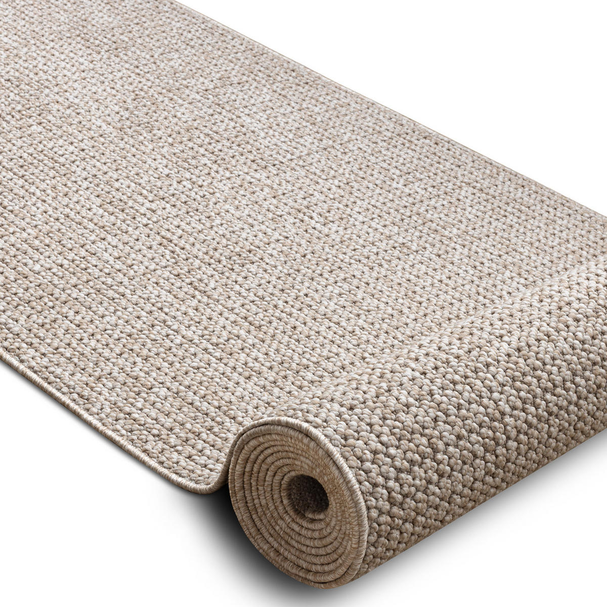 LÖPARE CASABLANCA LOOP beige, ögla, mjuk - 100cm 100/100 cm - Beige, Textil (100/100cm) - rugsX