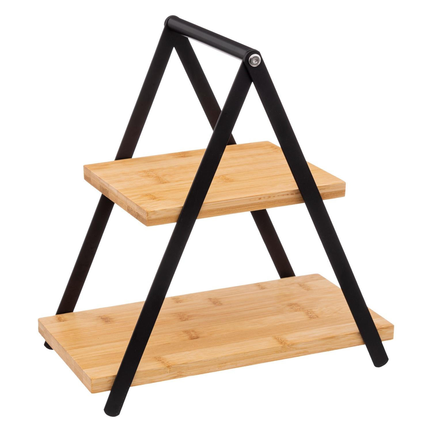 ETAGERE aus Bambus für Kuchen Braun 28/15,6/29,3 cm - Braun, Naturmaterialen (29.3cm) - Secret de Gourmet