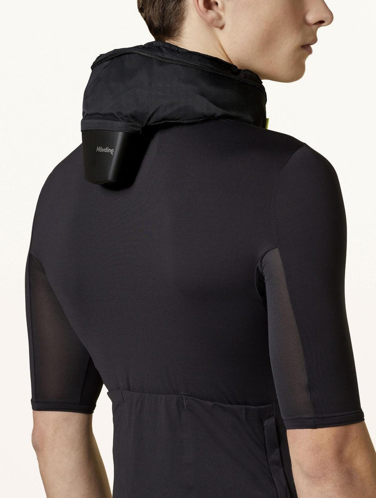 FAHRRADHELM - Hövding 3 - Airbag Helm, Sicherheitskragen, 49–59 cm, automatische Auslösung, Kopf- und Nackenschutz, BOA, Radfahrerhelm Airbaghelm - Schwarz, Textil (20/60cm) - Hövding