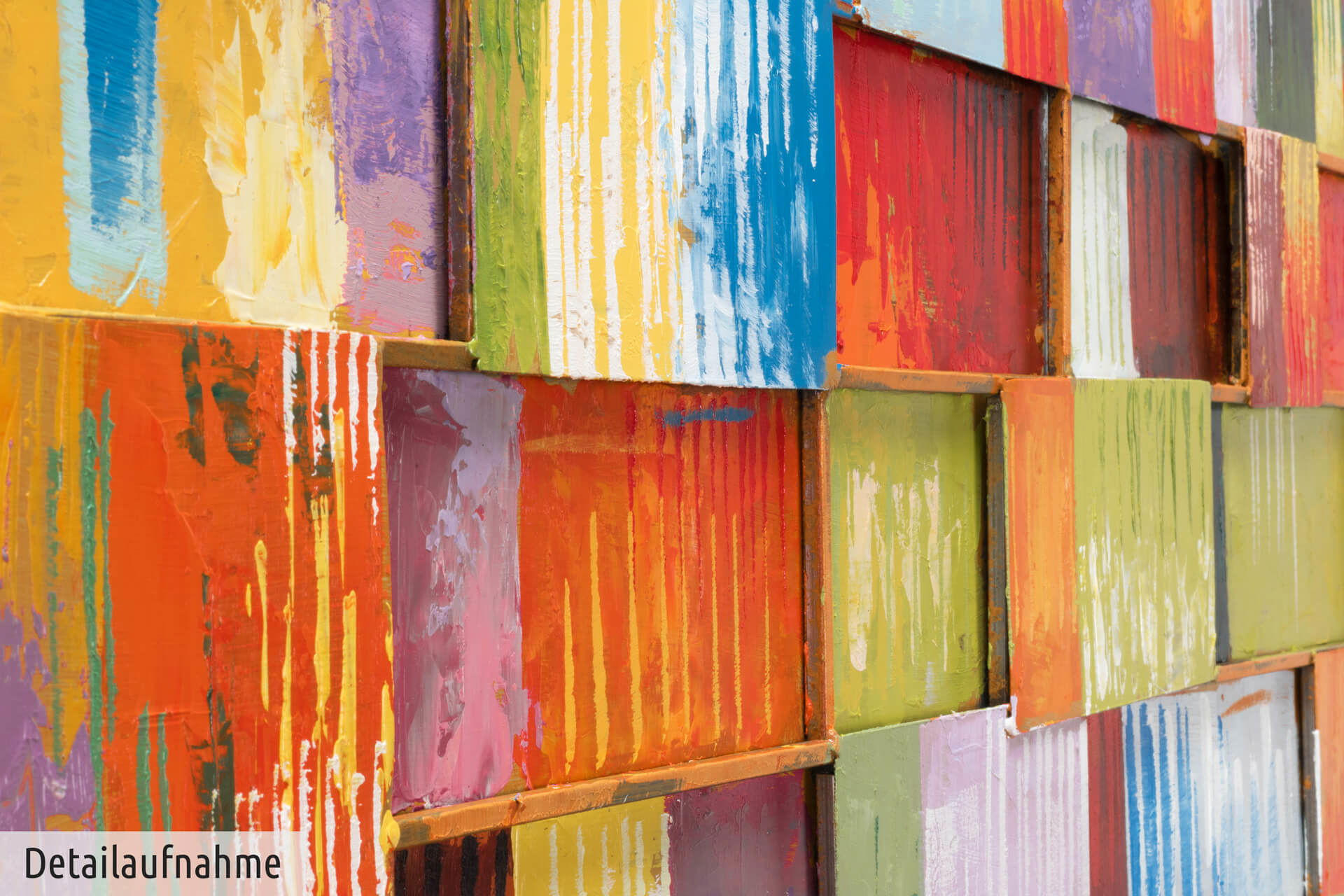 METALLBILD Bunt 120/60 cm - Multicolor, Metall (6.8/60cm) - KUNSTLOFT