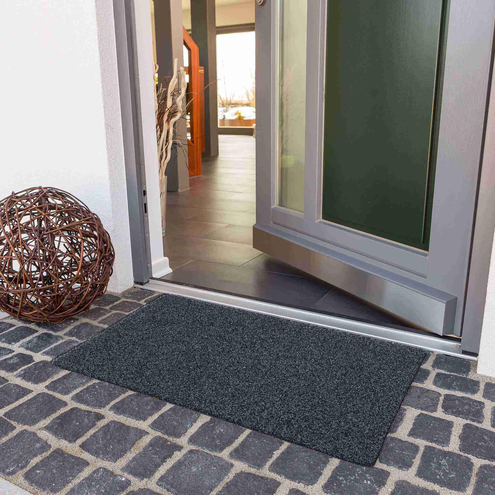 FUSSMATTE FÜR INNEN UND AUßEN BRUSH LINE - Anthrazit, Textil (40/60cm) - Astra