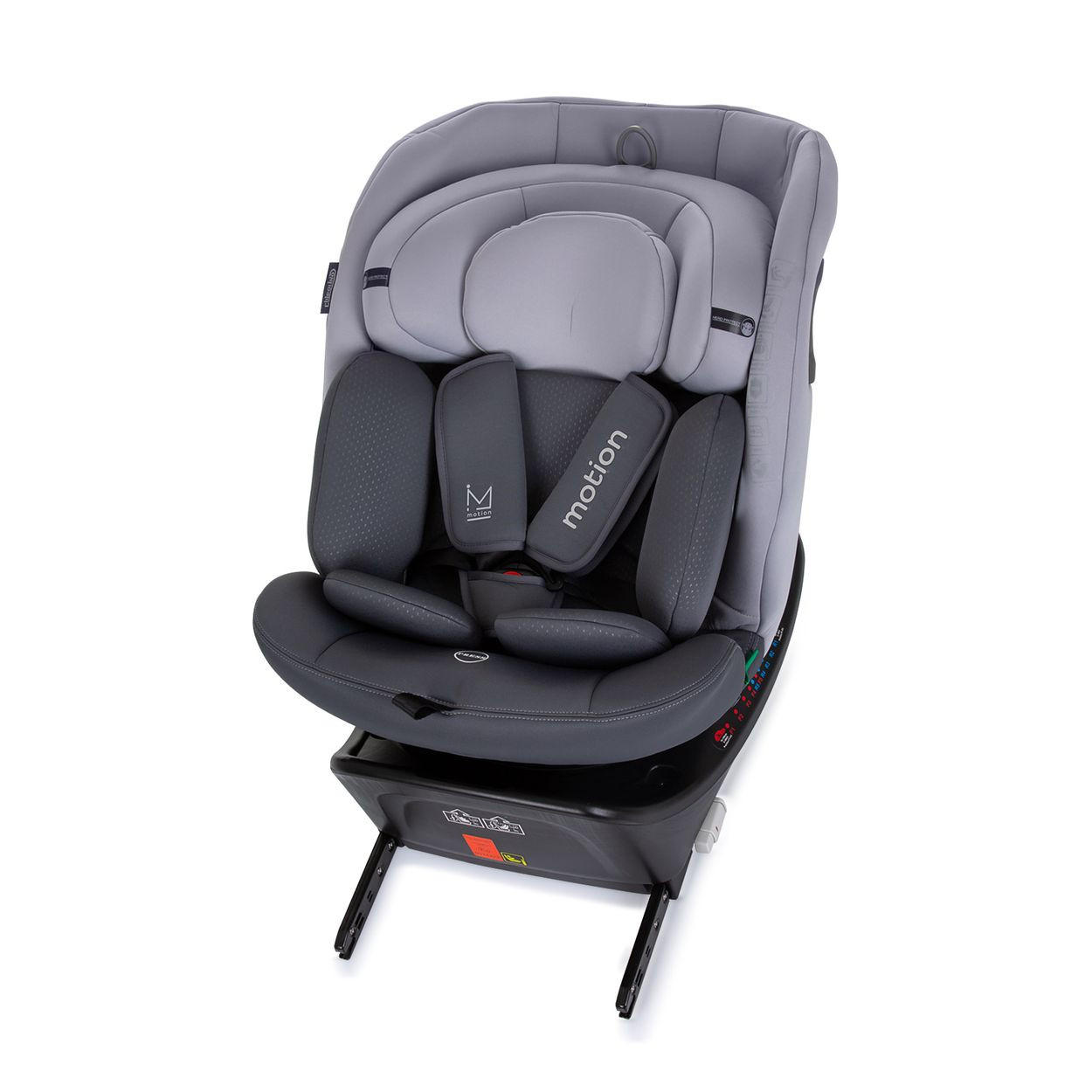 KINDERSITZ i-Size Motion grau (40 - 150 cm) Isofix 360° drehbar verstellbar - Grau, Kunststoff (44/81/55cm) - Chipolino