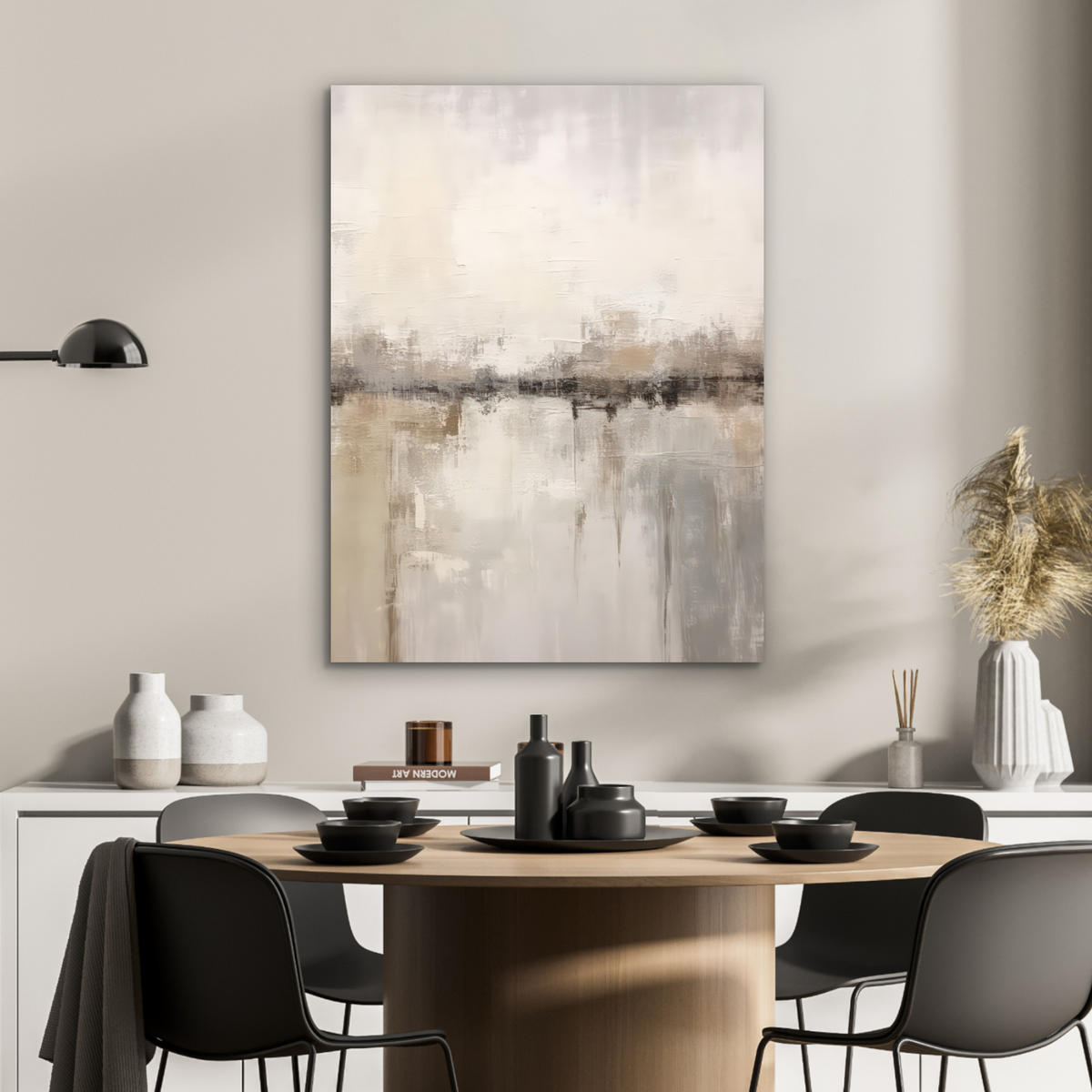 KOVOVÝ OBRAZ Moderné umenie - Abstraktné - Béžové 60x80 cm - béžová, kov (60/80cm) - MuchoWow