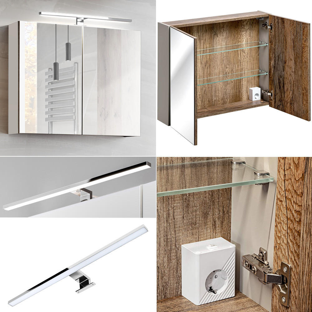 Thumbnail - Lomado Badmöbel-Set, Beige, Holzwerkstoff, 215x200x46 cm, Badezimmer, Badmöbelsets & Badmöbelserien, Badmöbel-Sets