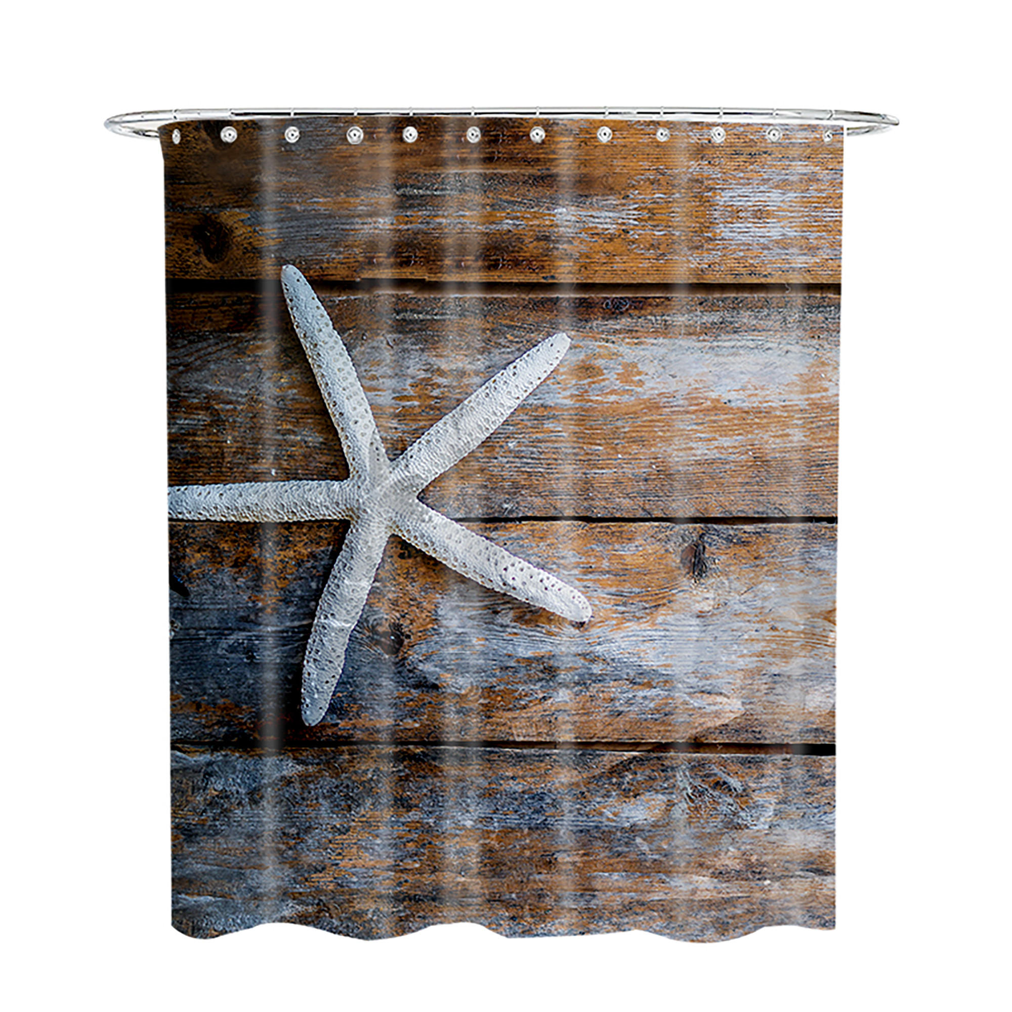 DUSCHVORHANG Bahia 180 x 200 cm - Braun, Textil (180/200cm) - Sanilo