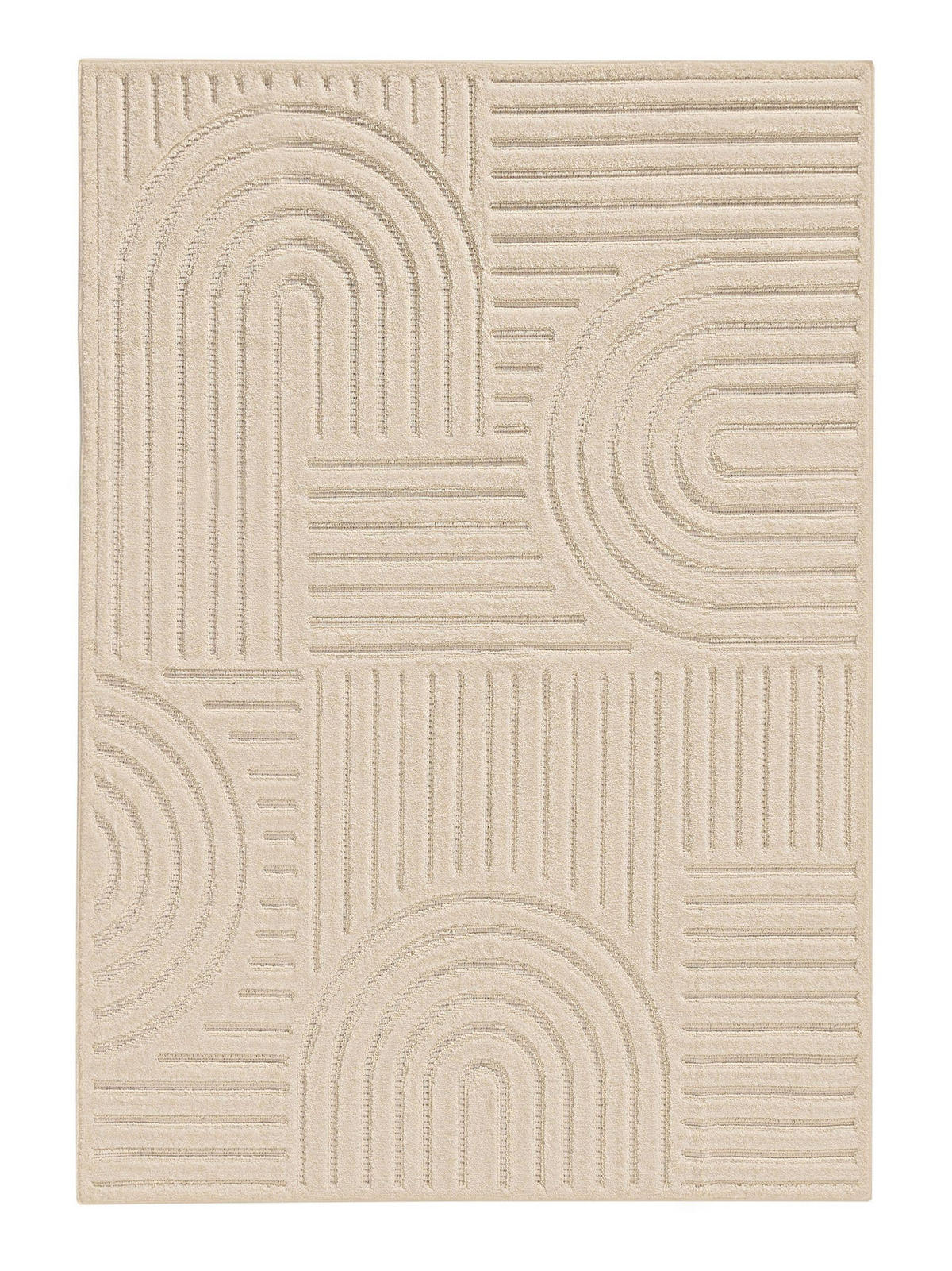 TEPPICH Leo Cream 200x290 cm - Creme, Kunststoff (200/290cm) - benuta