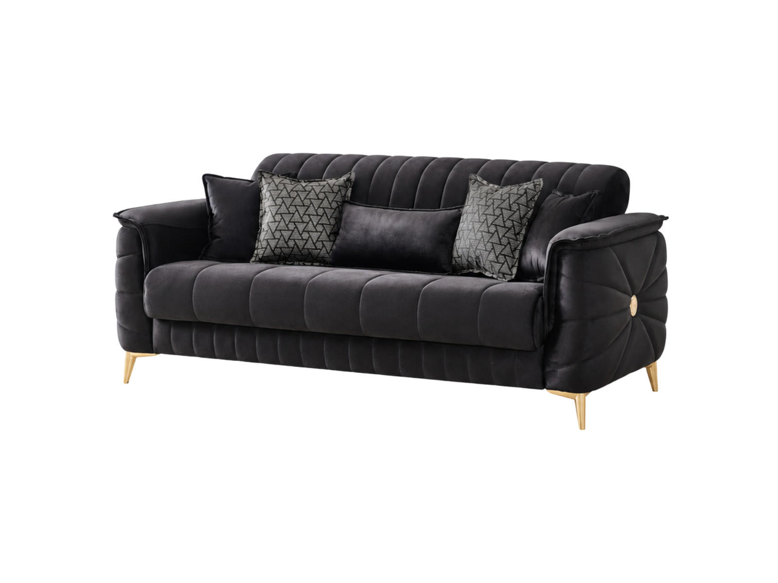 XXXLutz 2-Sitzer Schwarz 170x80x95 cm