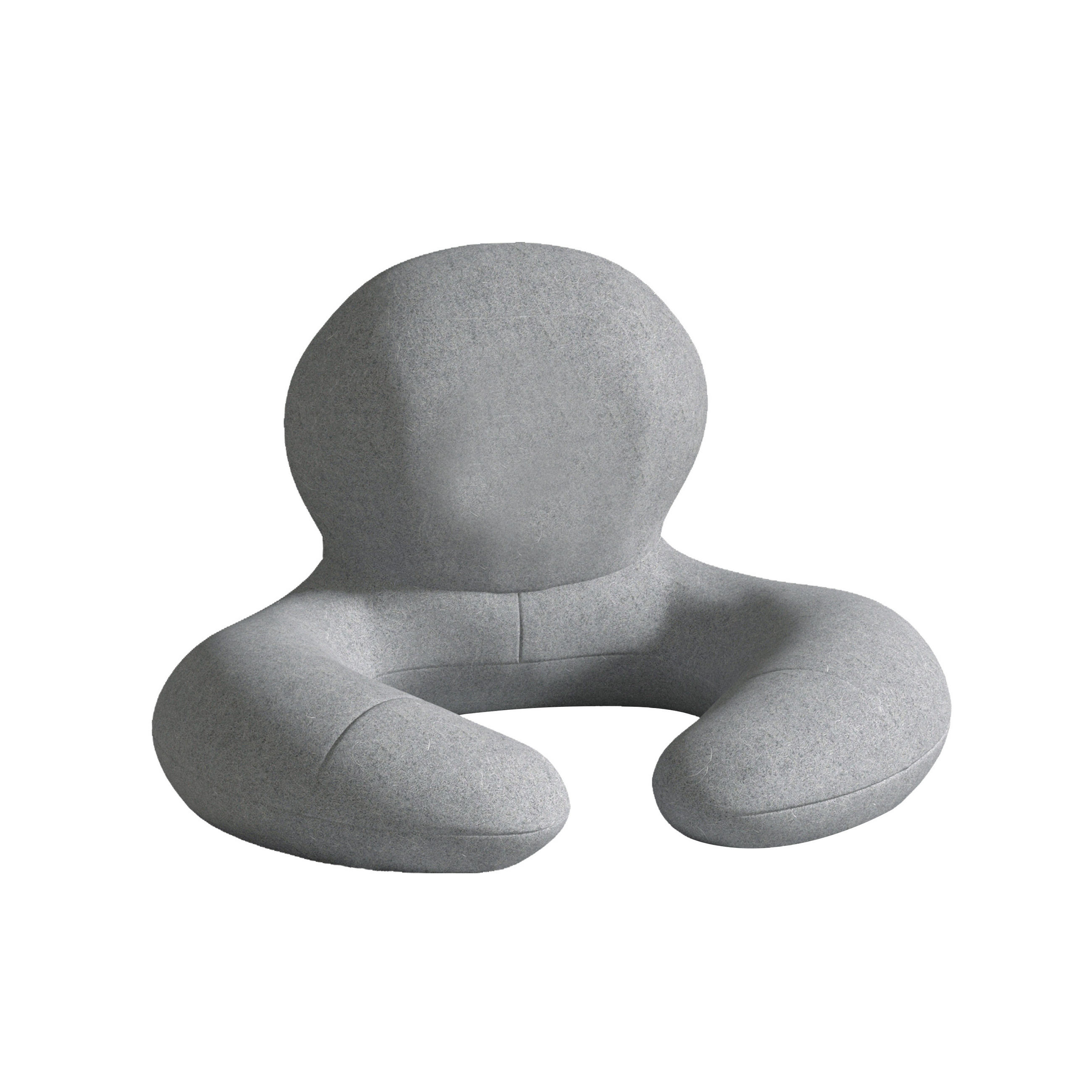 LESEKISSEN Multifunktional Samt Grau - Grau, Textil (46/80cm) - Vercart